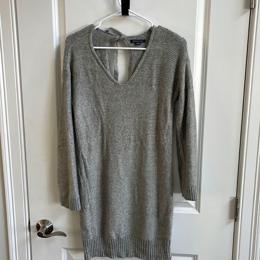 American Eagle Sweater Dress Size Small Gray